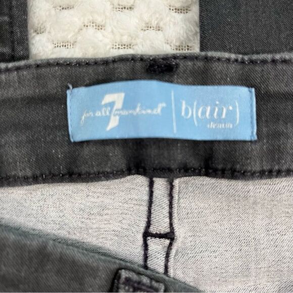 7 for all mankind, B(air), high waist, ankle, skinny, size 26, gray - Picture 7 of 10
